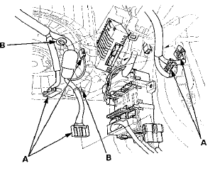 7. Remove the two screws, then remove the cover (A).