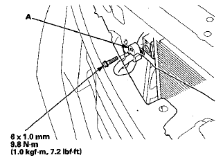 7. Remove the coolant reservoir (A).