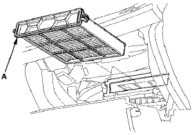 3. Remove the filter (A) from the housing (B), and