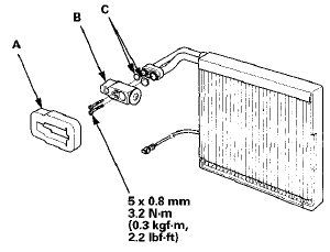 3. Install the expansion valve in the reverse order of