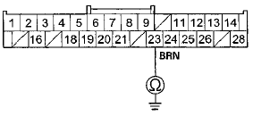 Wire side of female terminals