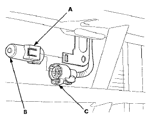 2. Install the sensor in the reverse order of removal.