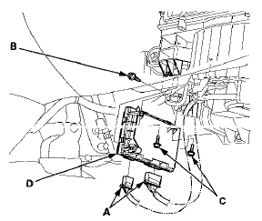 3. Install the control unit in the reverse order of removal.