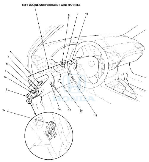 Dashboard Wire Harness (View of driver's side)