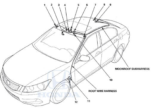 Roof Wire Harness (Without moonroof)