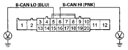 Wire side of female terminals