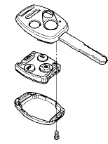 6. Replace the transmitter battery (A) with a new one,