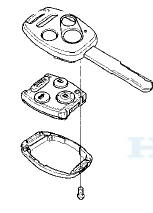 4. Replace the transmitter battery (A) with a new one