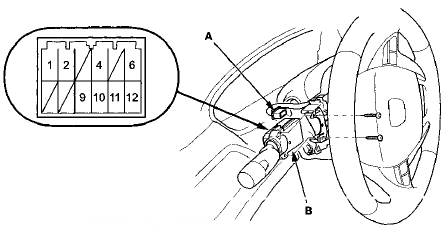 4. Remove the two screws, then slide out the combination light switch.