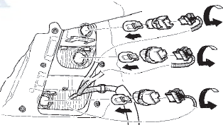 3. Turn the bulb socket 45 В° counterclockwise to remove