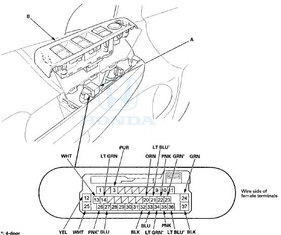 The illustration shows 4-door.