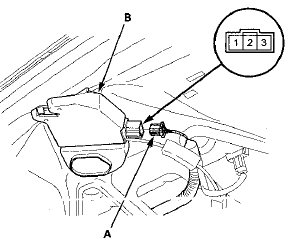 3. Check for continuity between terminals No. 1 and No.