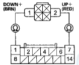 REAR POWER WINDOW SWITCH 14P CONNECTOR