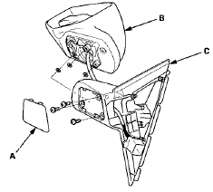 8. Remove the three screws, and separate the mirror