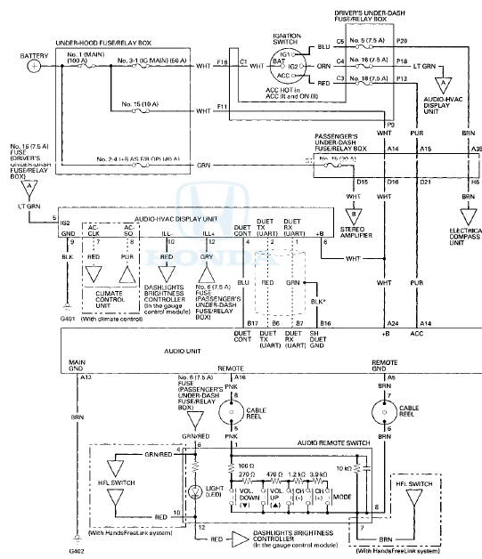 Honda Accord: Circuit Diagram - Audio System - Audio, Navigation, and ...