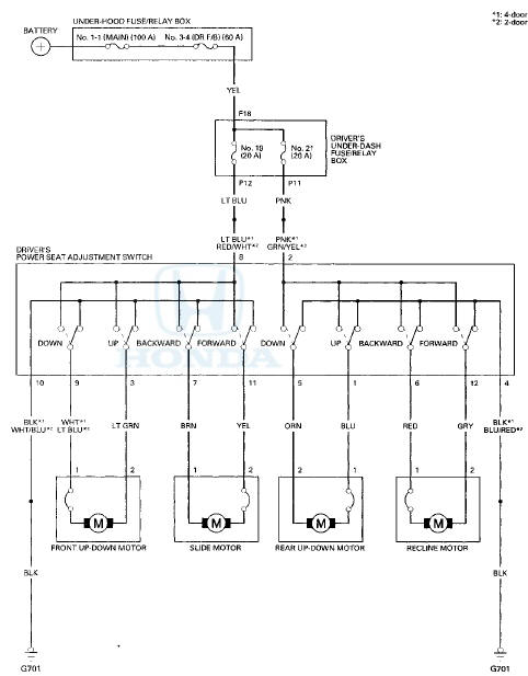 Power Seat Adjustment Switch