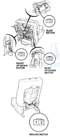 7. Check for continuity between each motor 2P