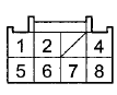 Wire side of female terminals