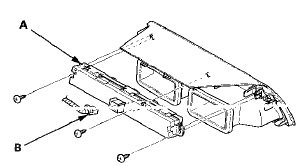 3. Disconnect the connector (B), and remove the