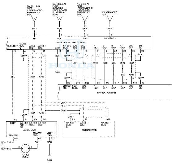 Honda Accord: Circuit Diagram - Navigation System - Audio, Navigation ...