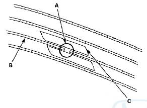 2. Carefully mask above and below the broken portion of