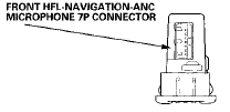 FRONT HFL-NAVIGATION-ANC MICROPHONE 7P CONNECTOR