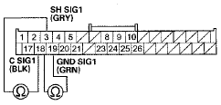 Wire side of female terminals