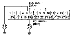 Wire side of female terminals