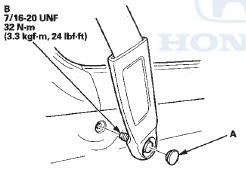 3. Passenger's seat belt: Carefully insert the tip of a