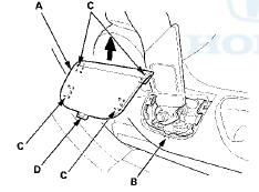 2. Remove the lower anchor bolt (A).