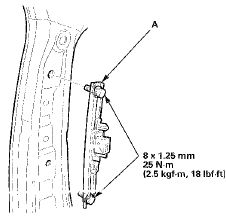 8. Install the seat belt in the reverse order of removal,