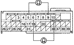 Wire side of female terminals