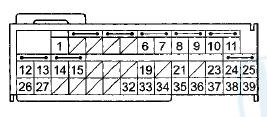 Wire side of female terminals