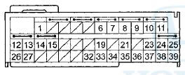 Wire side of female terminals