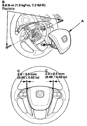 2. Connect t h e d r i v e r ' s airbag 4P connector (A) t o t he