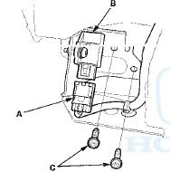 5. Remove t h e TORX bolt (C) u s i n g a TORX T30 bit, t h en