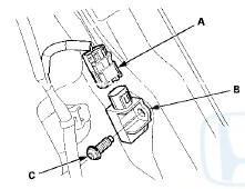 4. Remove t h e TORX bolt (C) u s i n g a TORX T30 b i t , t h en