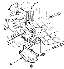 20. Remove the bolts securing the oil pan.