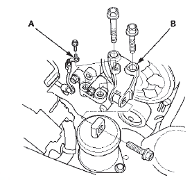 11. Remove the side engine mount bracket mounting