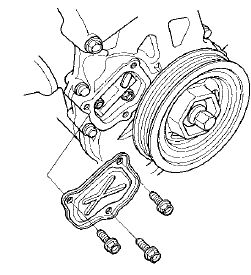 2. Turn the crankshaft counterclockwise to compress the