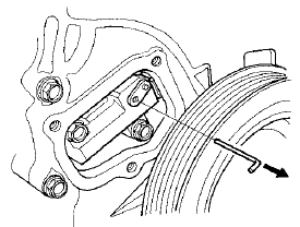 3. Remove the old liquid gasket from the chain case