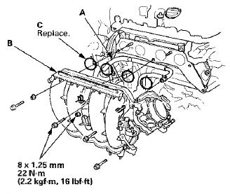 2. Connect the vacuum hose (A) to the intake manifold.