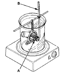 2. Heat the water, and check the temperature with a