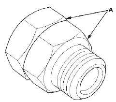 4. Apply new engine oil to the oil filter feed pipe threeds,