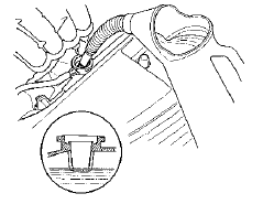 7. Loosely install the radiator cap.