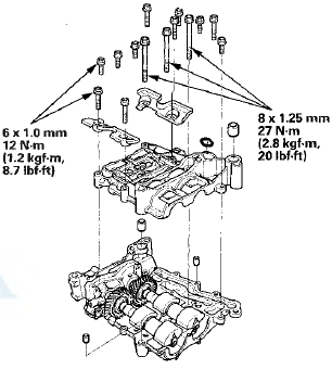 10. Remove the upper balancer shaft holder and the