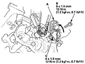 9. Remove the 3.0 mm (0.12 in) diameter pin (A) from the