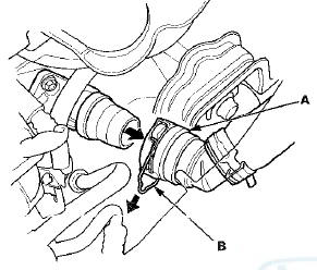 3. Pull out the lock (B) by hand, then wiggle the quick