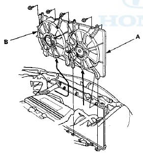 8. Disassemble the fan shrouds.