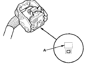 5. Connect one side of the patch cord's terminals (A) to a